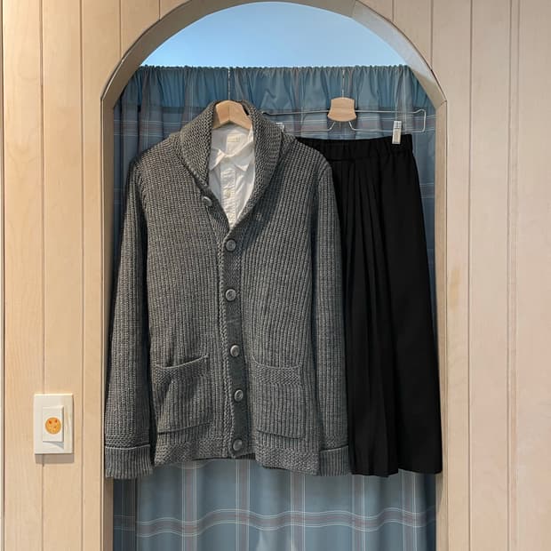 일본빈티지 숄카라가디건