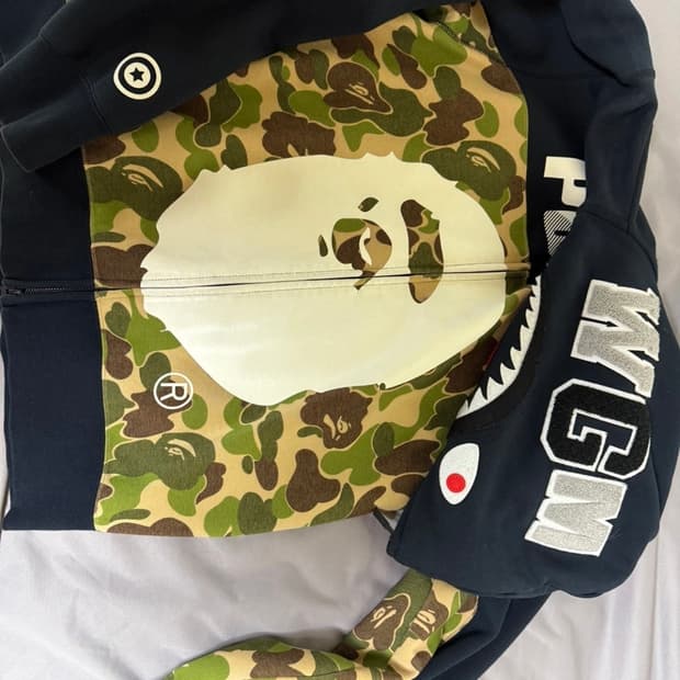 정품 베이프X퓨마 샤크후드 집업 한정판