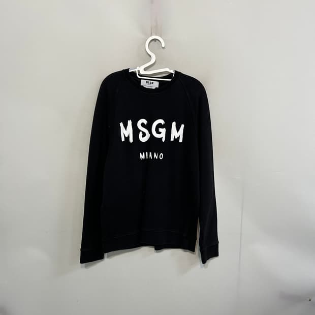 MSGM 남성 맨투맨 티셔츠 100 블랙