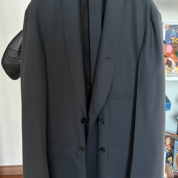 르메르 벨티드 더블 브레스티드 자켓 앤트러사이트 S size 