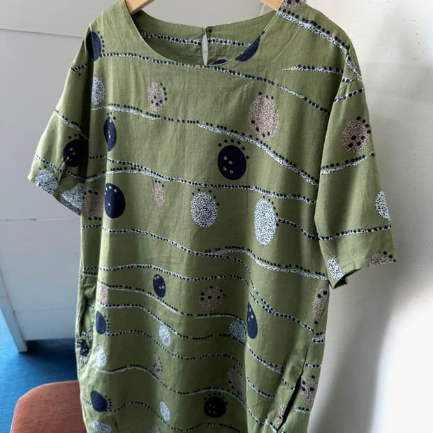 Cotton linen design pattern H/S long shi
