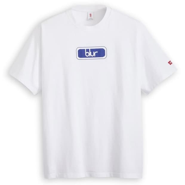 XL)Levi’sxBlur White BLOCK LOGO TEESHIRT