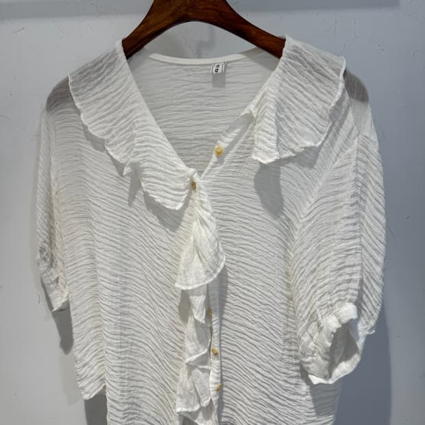 Vintage Blouse 여성 반소매 블라우스
