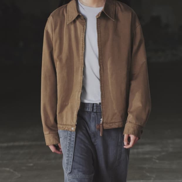 인사일런스 워시드 스윙탑 자켓 WASHED BROWN L사이즈
