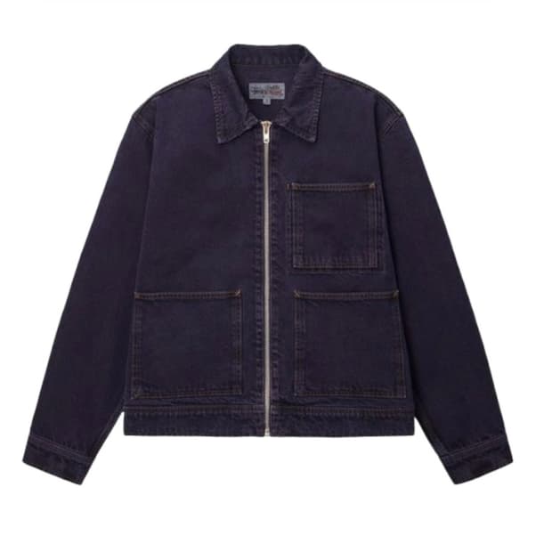 [XL]스투시 데님 워크 자켓 Denim Zip Work Jacket