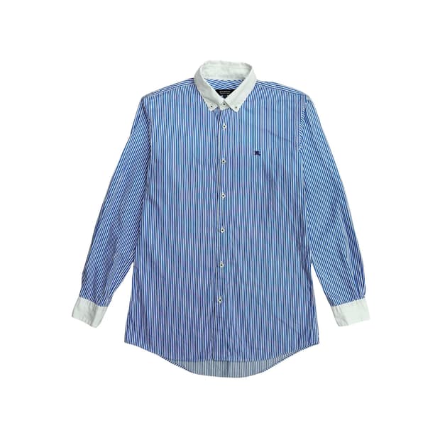 버버리 여성 블랙라벨 블루 스트라이프 셔츠 (39)