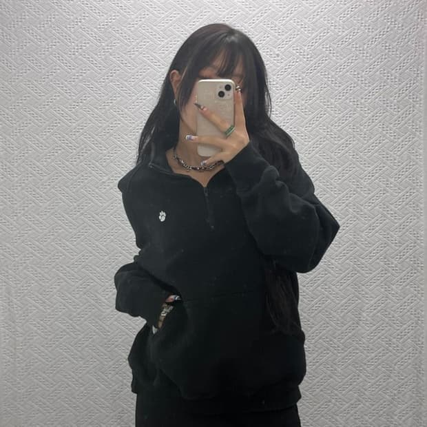 디스이즈네버댓 오버핏 약기모 반집업 스웻셔츠 맨투맨 100 C05735