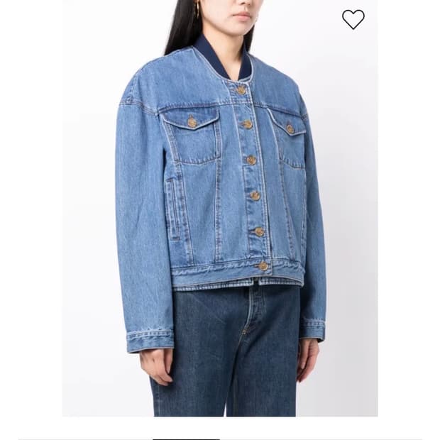 (XS)레지나표 노카라 데님 자켓