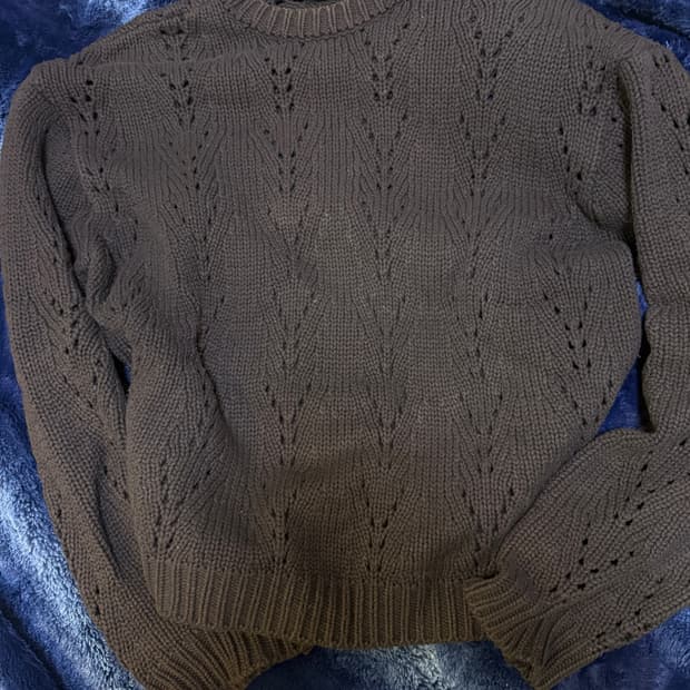 STU Y커팅 니트 브라운 OS