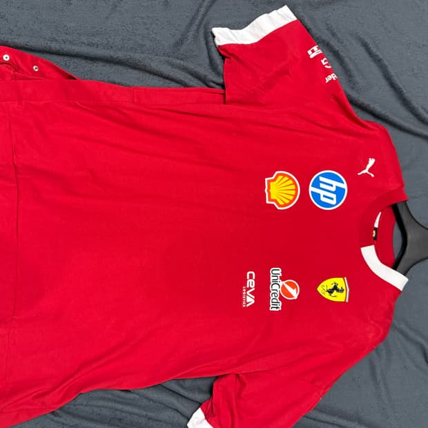 [XL] 2025 f1 푸마 스쿠데리아 티셔츠레드