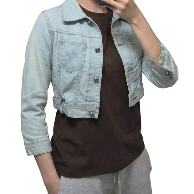 청자켓 y2k 빈티지 숏자켓 크롭