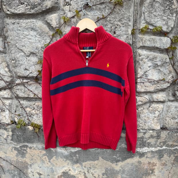 폴로 랄프로렌 빈티지 우먼 하프 집업 니트