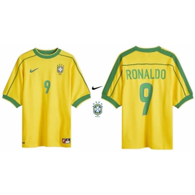 나이키 브라질 1998 리이슈 사커 레플리카 저지(XXL, 호나우두)