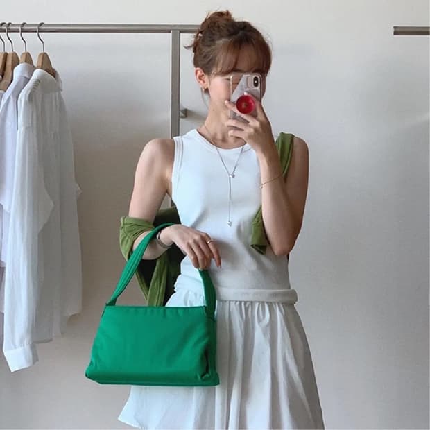 (새상품)비스크 비건 스케이프 트윌 숄더백