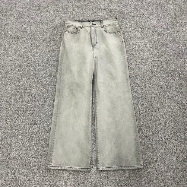 오르 그레이 세미 와이드 데닌팬츠 0126HS1