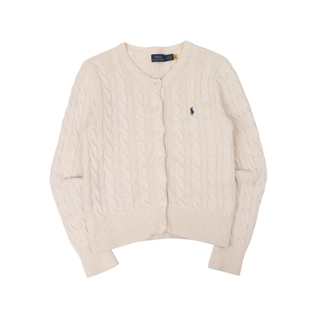 폴로 랄프로렌 QR 우먼스 케이블 니트 가디건