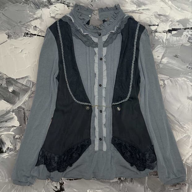 빈티지 공겜여주st 대장 블라우스