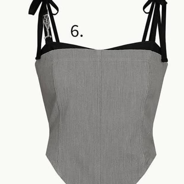 Kashiko 카시코 회색 뷔스티에 탑