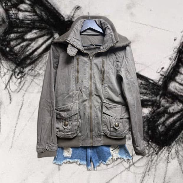 y2k 빈티지 야상 코디 세트