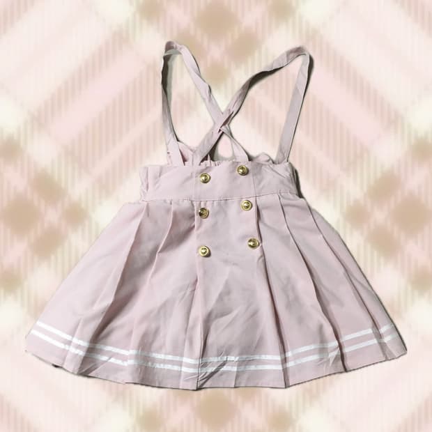 핑크 멜빵 스커트 치마 갸루 히메 러블리 로걀 라떼 양산형 빈티지