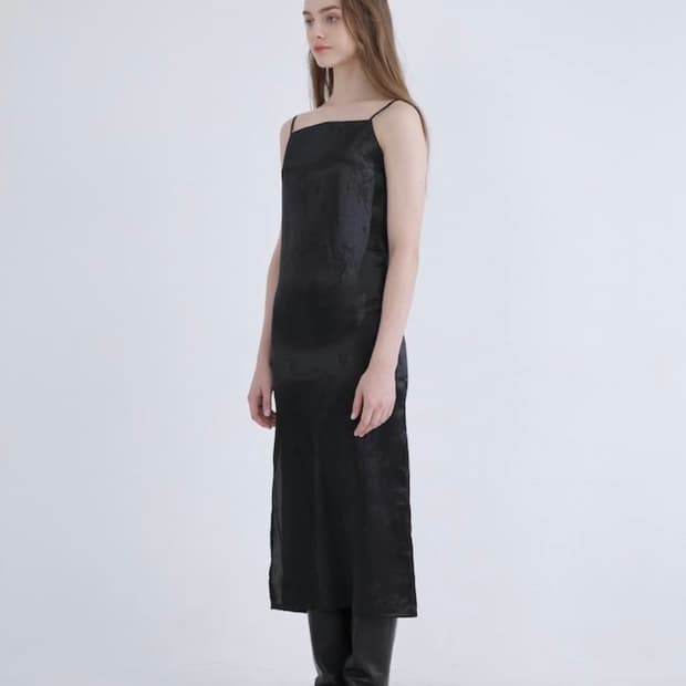 wsc 아카이브 orchid dress 오키드 자카드 원피스 블랙