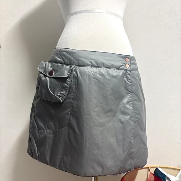 나이키 패딩 스커트 - 그레이