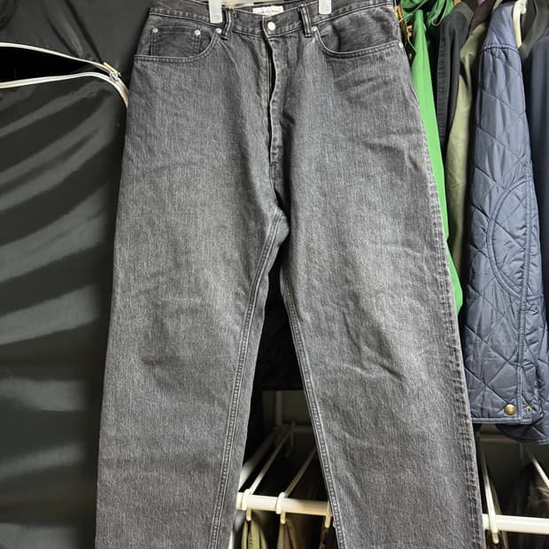 [XL] Endsandmeans 5p 데님 워시드 블랙