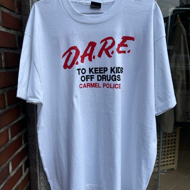 80‘s D.A.R.E 마약근절캠페인 티셔츠XXL