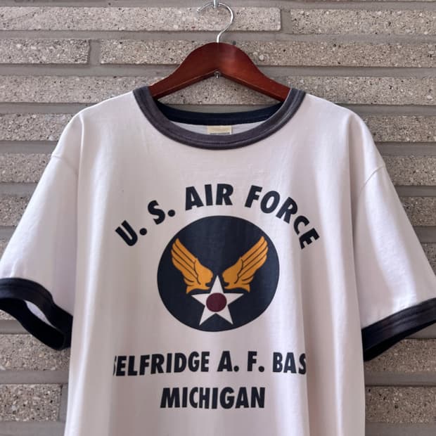 [S]버즈릭슨 Made in USA U.S AIR FORCE 링거 티셔츠