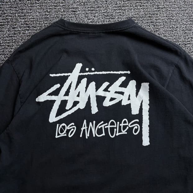 스투시 로스엔젤레스 빅로고 블랙 롱슬리브 3156