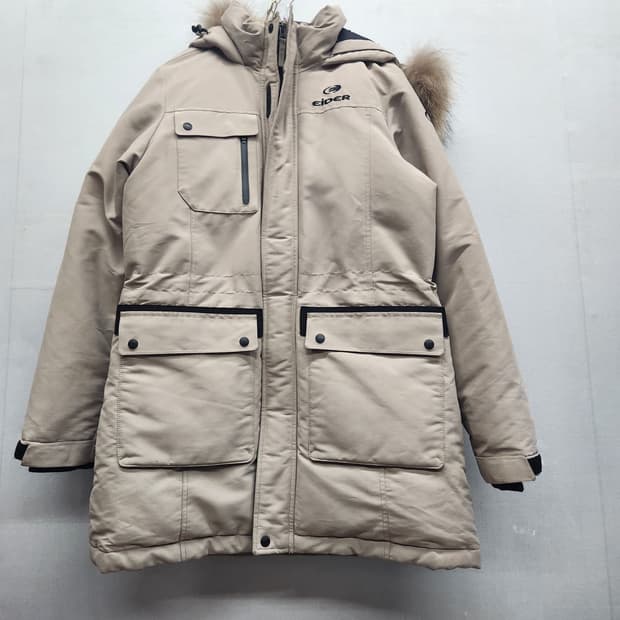 아이더 스텔라 덕다운 라쿤털 후드 패딩 S(M)