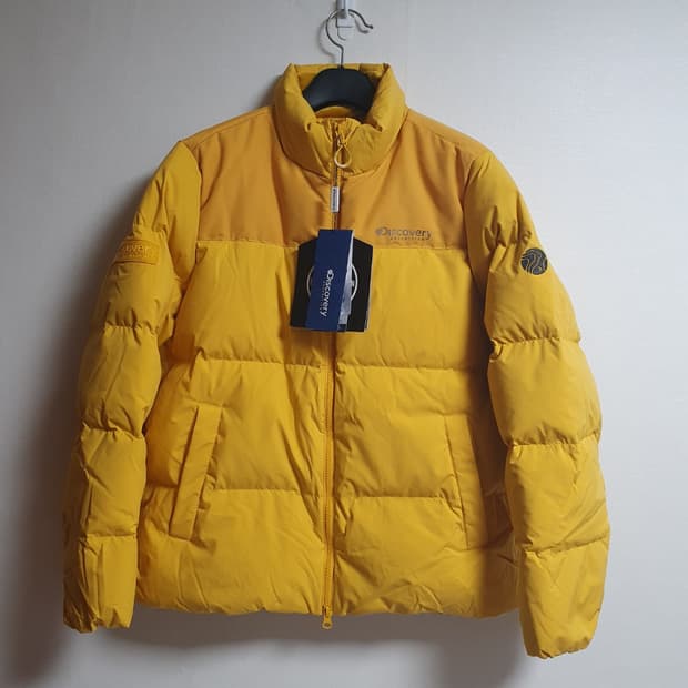 [미사용 새상품] 디스커버리 패딩 RDS 덕다운패딩 머스타드 95