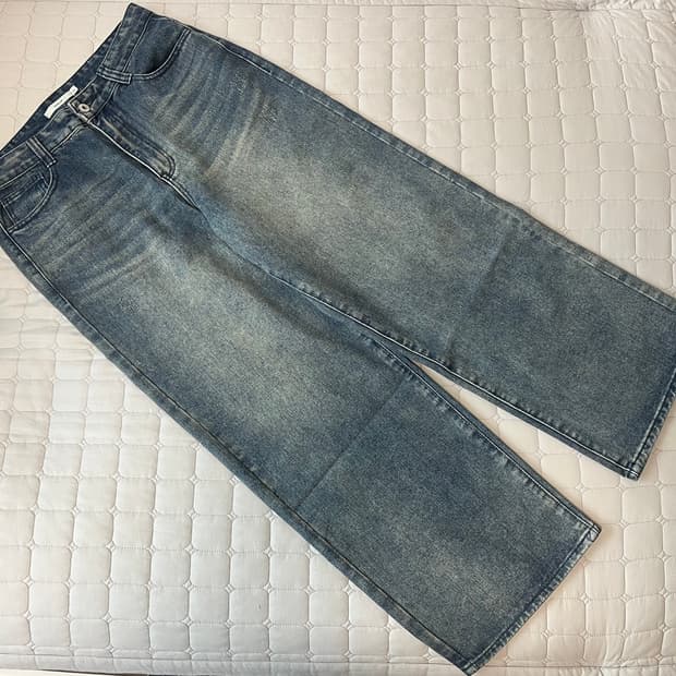 키뮤어 올데이 와이드 데님 팬츠 L