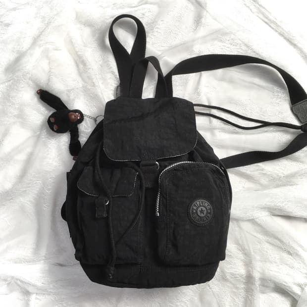 키플링 올드스쿨 블랙 복조리 백팩