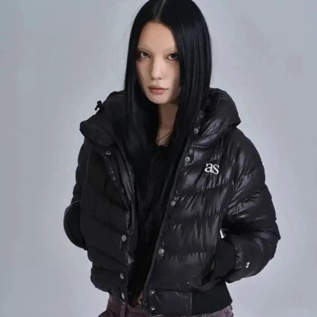  애즈온 숏 푸퍼 자켓 ason 크롭 패딩 숏패딩