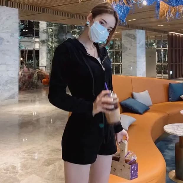 페일제이드 y2k 벨벳 트레이닝 SET 블랙