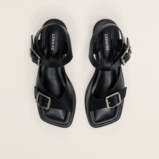 르메르 LEMAIRE 스퀘어 힐 샌들 39