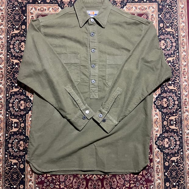 나이젤 카본 NCB 올리브 풀오버 워크 셔츠