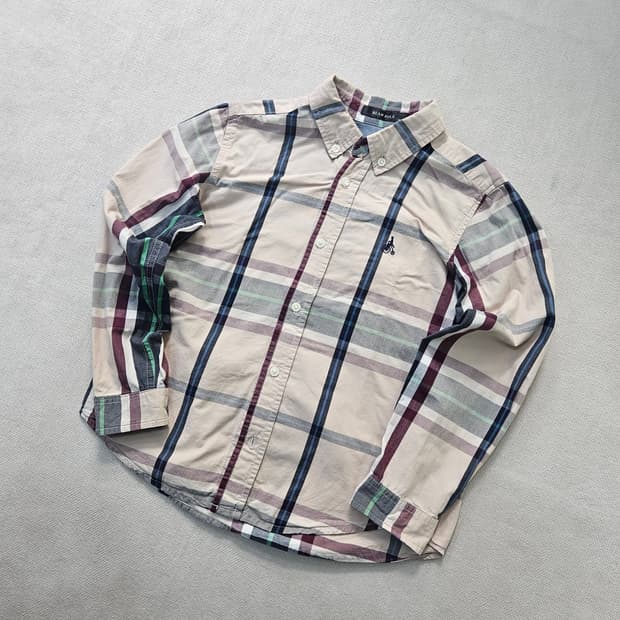 130 빈폴 키즈 체크 셔츠 (단추없음)0402Y