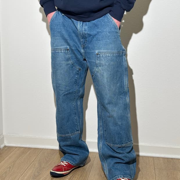 [36X30] 칼하트 B73 DST 더블니 데님 팬츠 던가리핏