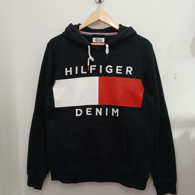 타미힐피거 빅로고 후드티