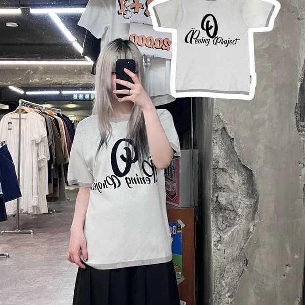 오프닝프로젝트 베를린 하프 니트 화이트 #csz3885