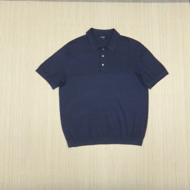 (L) 띠어리 남성용 반팔 폴로 니트