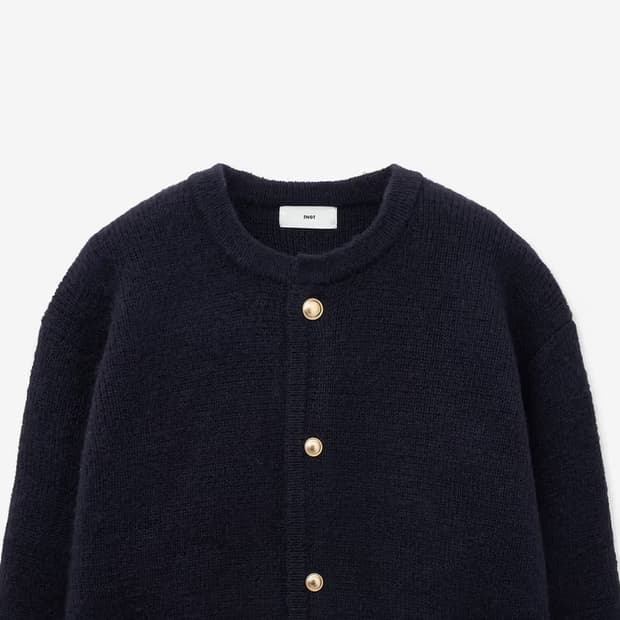 TNGT 골드버튼 모헤어 가디건