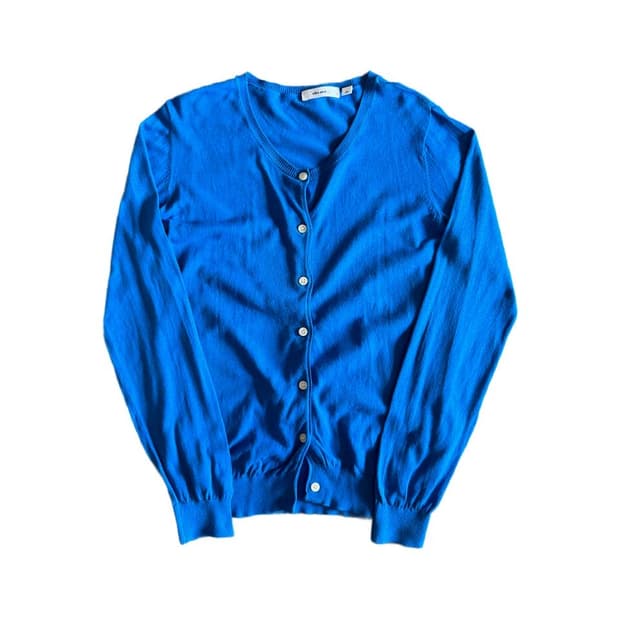니코앤드 코튼 가디건 블루