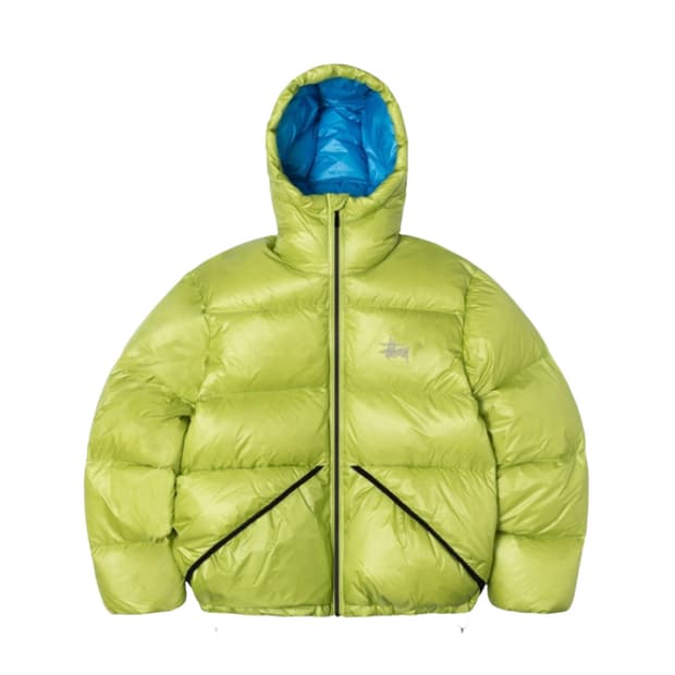 [XL] (새상품) 스투시 다운 파카 마이크로 립스탑 라임