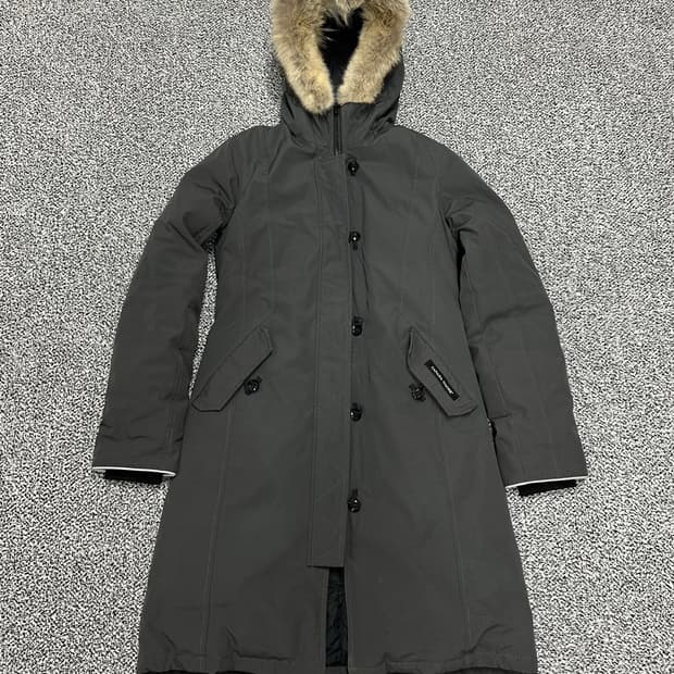 캐나다구스 여성 덕다운 코요테 퍼 패딩