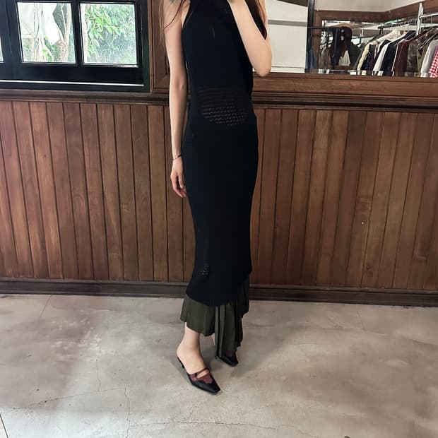 MAX & CO knit sleeveless long dress