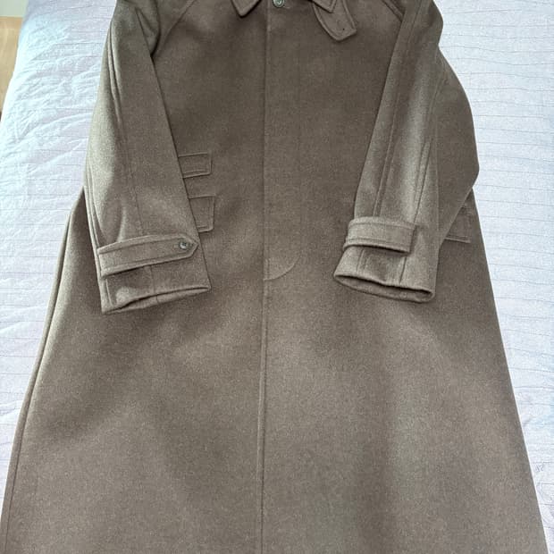 비슬로우 캐시미어 오버사이즈 발마칸코트 브라운 xl