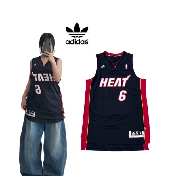 아디다스 X NBA 르브론 제임스 마이애미 히트 유니폼 져지